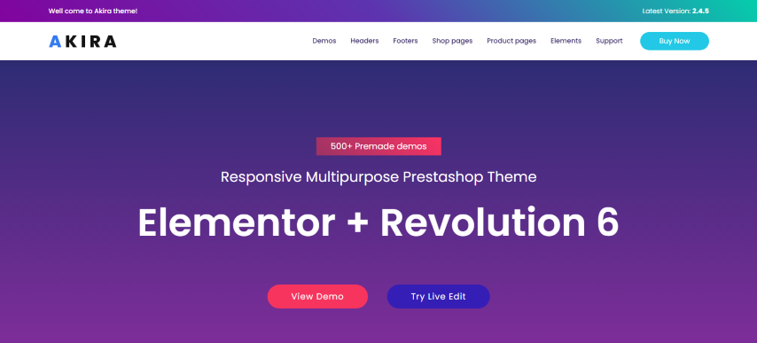 Akira Elementor v2.4.0 - Multipurpose Prestashop 1.7 Theme