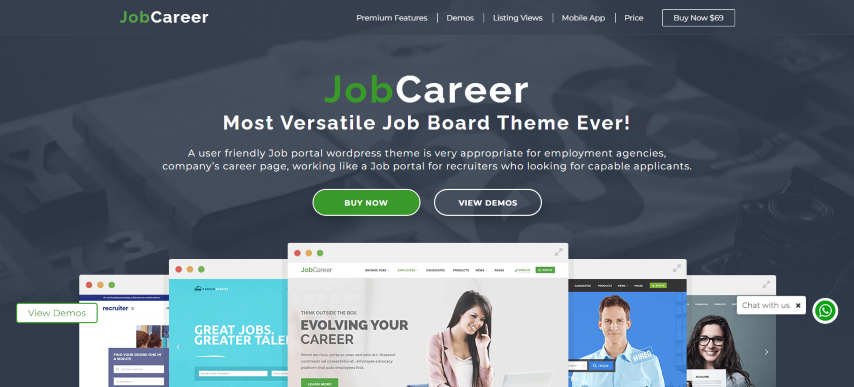JobCareer v4.5 - Job Board Responsive WordPress Theme