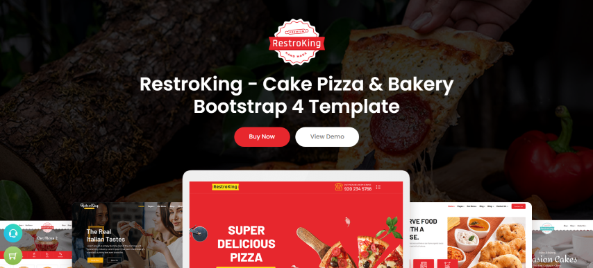 RestroKing - Cake Pizza & Bakery Bootstrap 4 Template