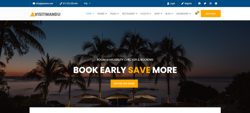 Visitmandu - Hotel & Resort HTML5 Template