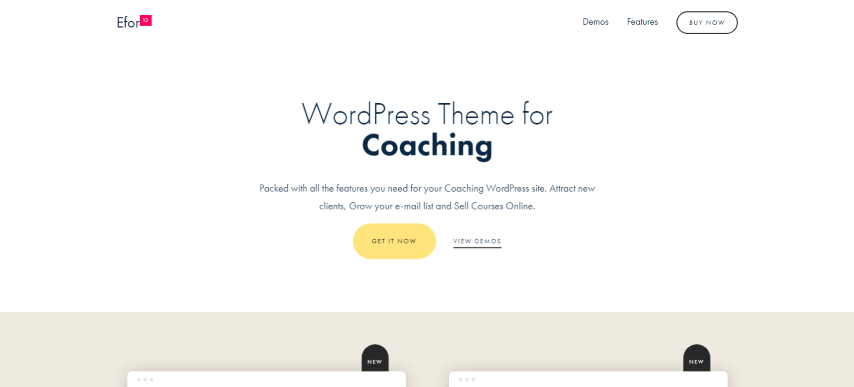 Efor v8.3.6 - Coaching & Online Courses WordPress Theme