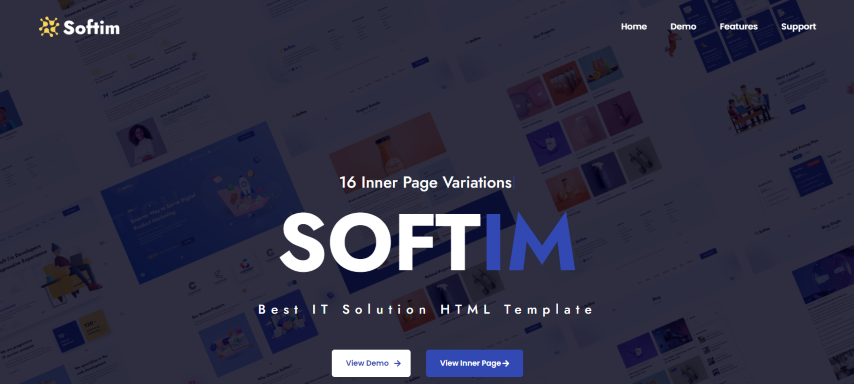 Softim - IT Solution Saas Startup HTML Template