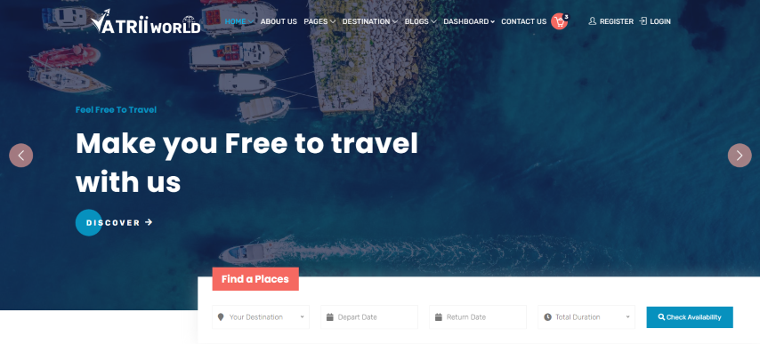 Yatriiworld - Travel and Tours Booking Template