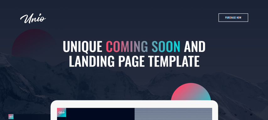 Unio - Coming Soon & Landing Page Template