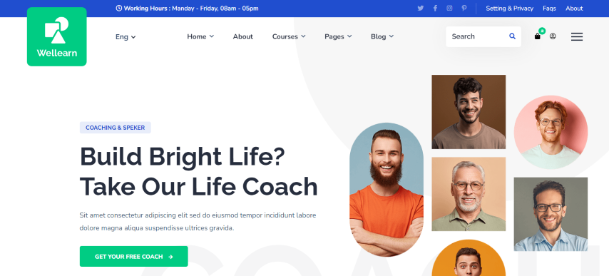 Wellern v1.0 - Coach Online Courses React NextJs Template