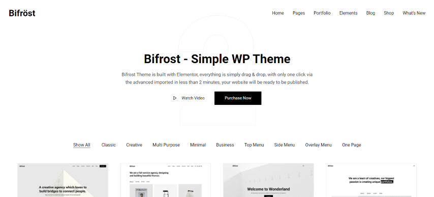 Bifrost v2.2.3 - Simple Portfolio WordPress Theme