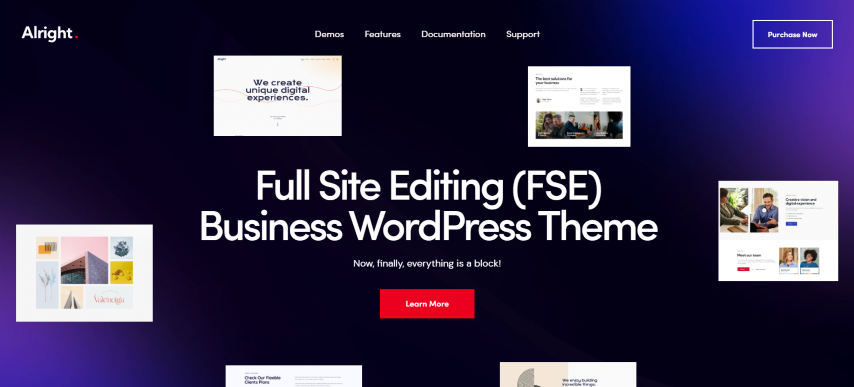 Alright v1.0 - Full Site Editing Business WordPress Theme