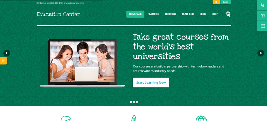 Education Center v3.6.5 - LMS Online University & School Courses Studying WordPress Theme
