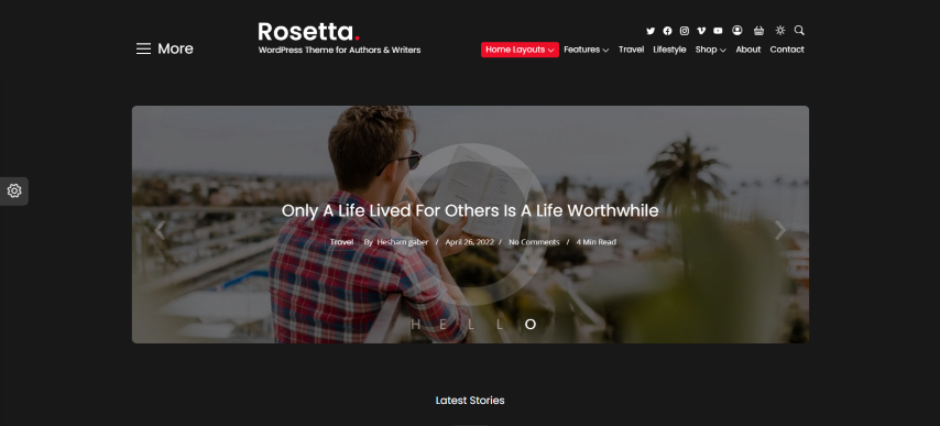 Rosetta v1.3 - Minimalist & Typography Based WordPress Blog Theme