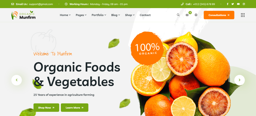 Munfirm v1.0 - Organic Food Store React NextJs Template