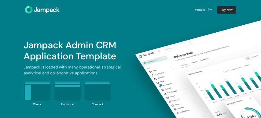 Jampack - Admin CRM Application Template