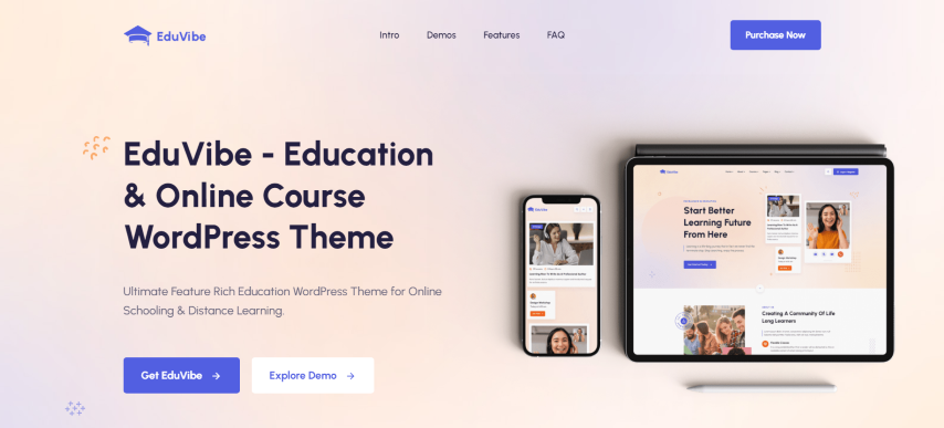 EduVibe v1.0.1 - Education & Online Course WordPress Theme