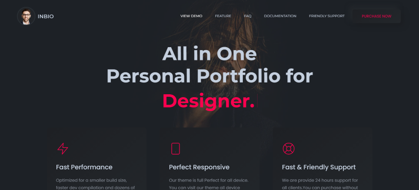 InBio v2.2.0 - Personal Portfolio/CV WordPress Theme