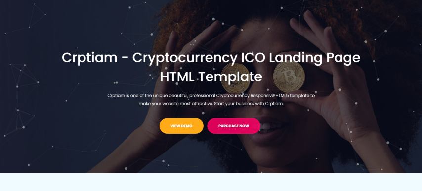 Crptiam - Cryptocurrency Landing Page HTML Template