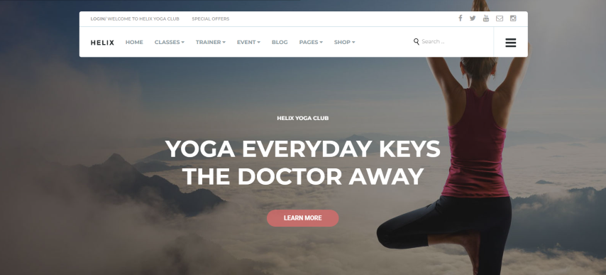 Helix v1.3.7 - Yoga Club Calendar WordPress Theme