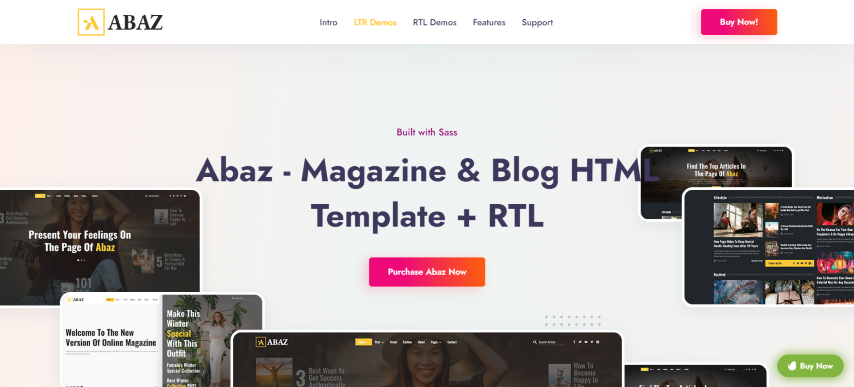 Abaz v1.1 - Newspaper & Magazine Blog HTML Template