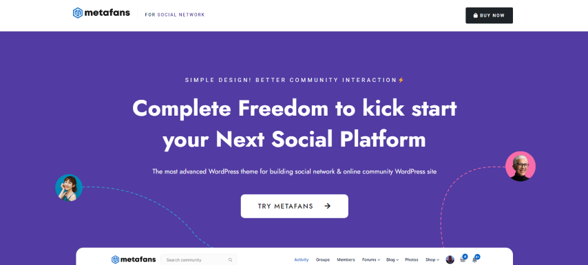 MetaFans v3.3.0 - Community & Social Network BuddyPress Theme