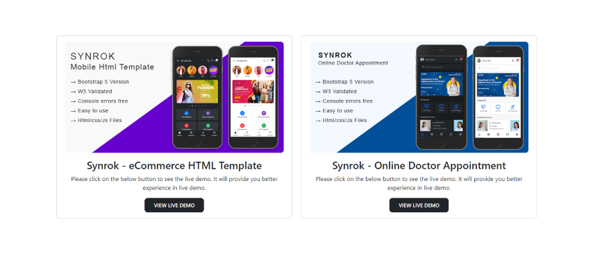 Synrok v1.0 - Mobile HTML Template