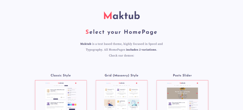 Maktub v1.3.0 - Minimal & Lightweight Blog for WordPress