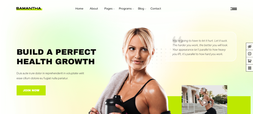 Samantha v1.1.0 - Fitness WordPress Theme