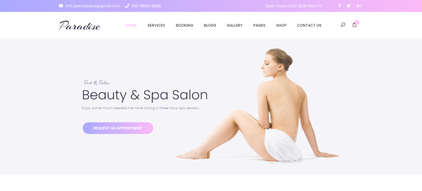 Paradise v5.1.0 - Multipurpose Spa & Beauty WordPress Theme