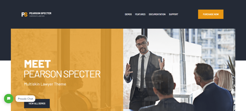 Pearson Specter v1.0.8 - WordPress Theme for Lawyer & Attorney