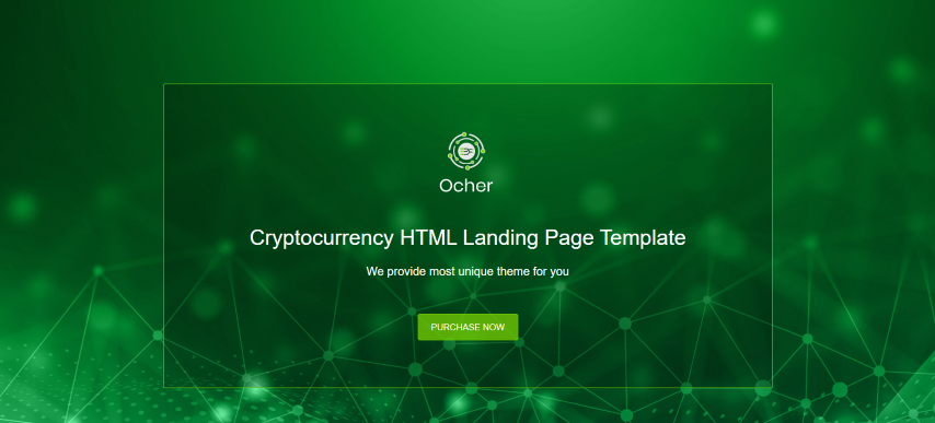 Ocher - Bitcoin, Ethereum & Cryptocurrency HTML Landing Page Template