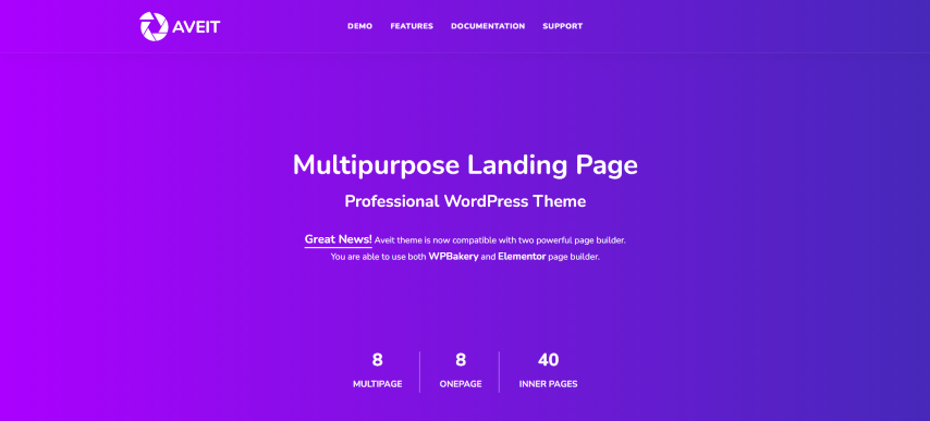 Aveit v4.0 - Business Landing Page