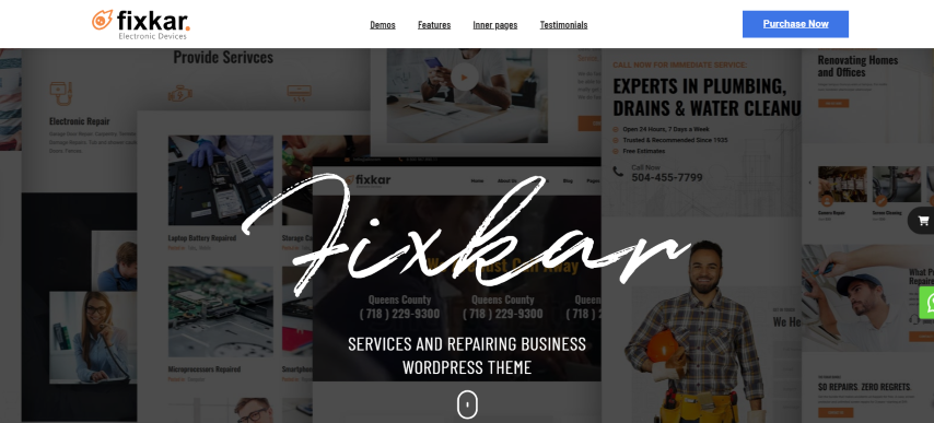 FixKar v3.4.1 - All Services WordPress Theme Build With Elementor