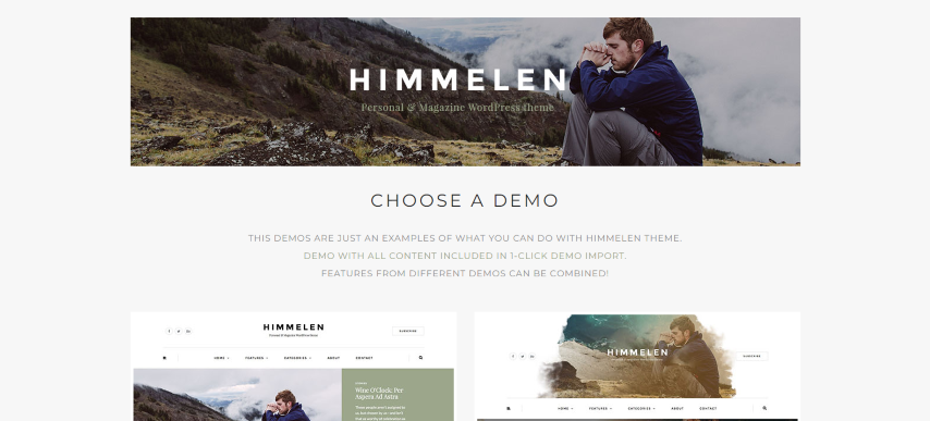 Himmelen v2.4 - Personal Minimal WordPress Blog Theme