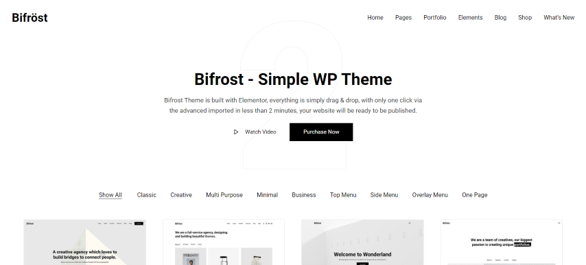 Bifrost v2.2.6 - Simple Portfolio WordPress Theme