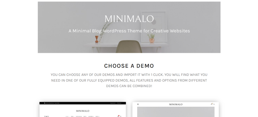 Minimalo v1.0.8 - A Minimal Blog WordPress Theme for Creative Websites