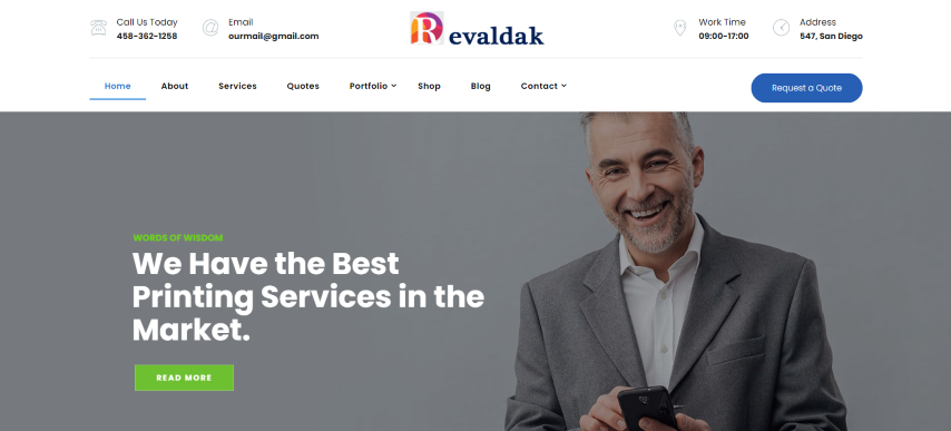 Revaldak v3.0 - Printing Services WordPress Theme