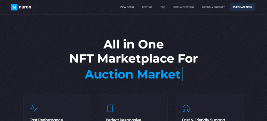 Nuron v1.5 - NFT Marketplace HTML Theme