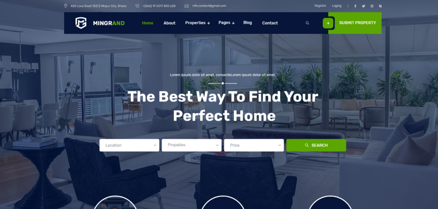 Mingrand v1.0 - Real Estate PSD Template