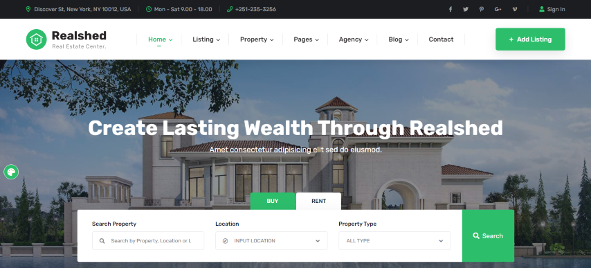 Realshed v1.0 - Real Estate HTML Template