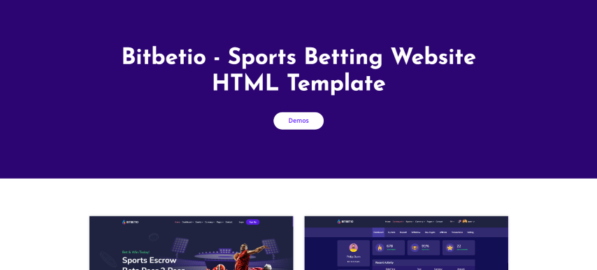 Bitbetio v1.0 - Sports Betting Website HTML Template