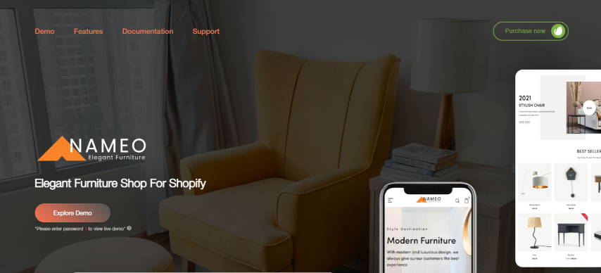 Nameo v1.0.0 - Elegant Furniture Shop For Shopify