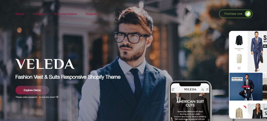 Veleda v1.0 - Fashion Vest & Suits Responsive Shopify Theme