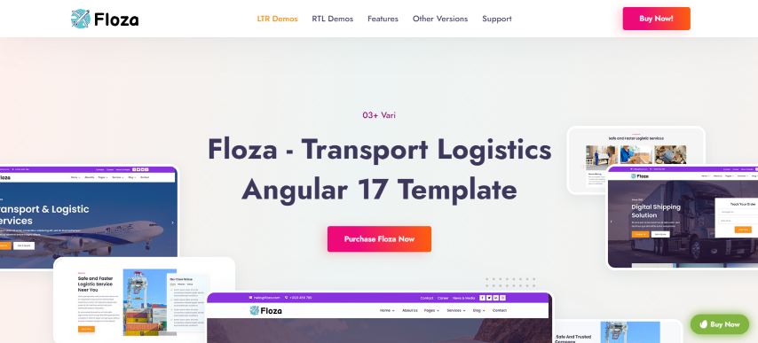 Floza v1.4 - Transport Logistics Angular 14 Template