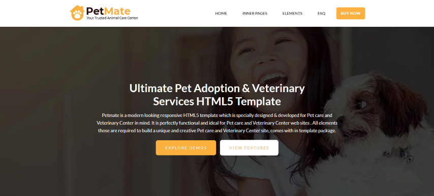 Petmate v1.0 - Animal Care Center HTML5 Template