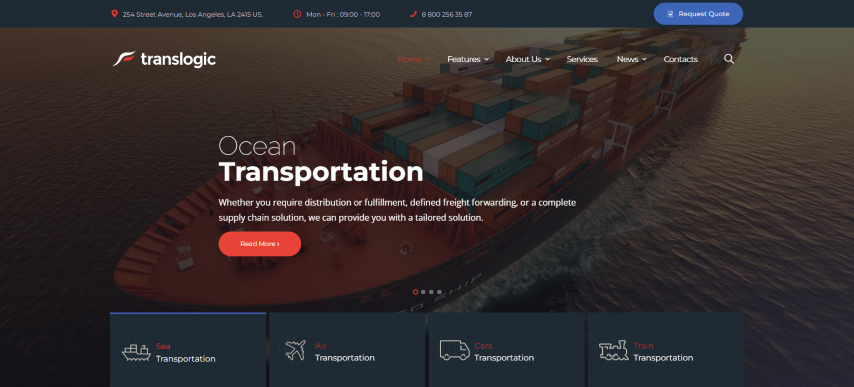 Translogic v1.2.4 - Logistics & Shipment Transportation WordPress Theme