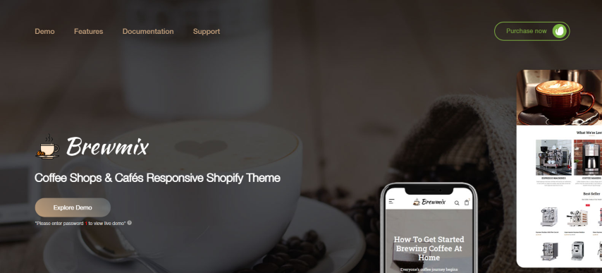 Brewmix 1.0 - Coffee Shops and Cafés Responsive Shopify Theme