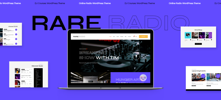 Rare Radio v1.0.7 - Online Music Radio Station & Podcast WordPress Theme