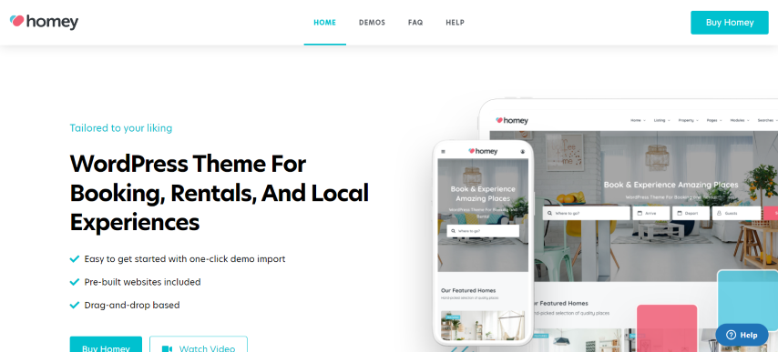 Homey v2.1.1 - Booking and Rentals WordPress Theme