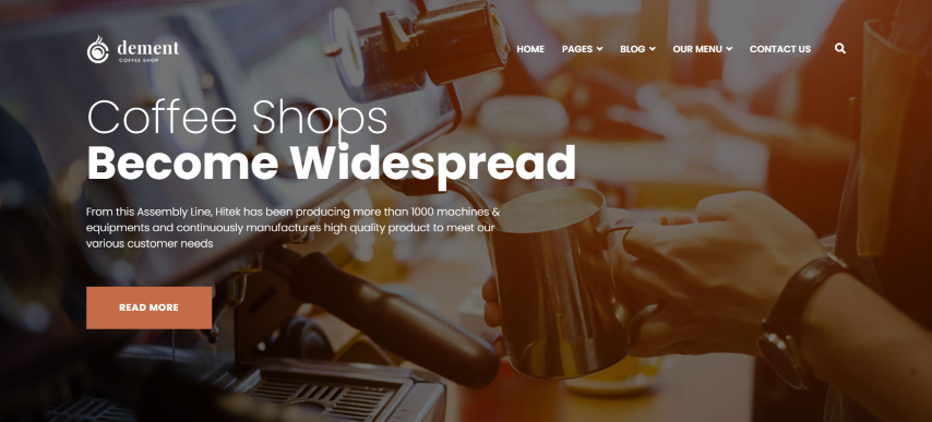 Dement v1.0 - A Coffehouse Joomla 4 Templates