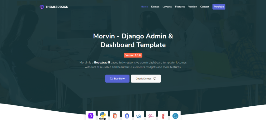 Morvin v1.0 - Django Admin & Dashboard Template