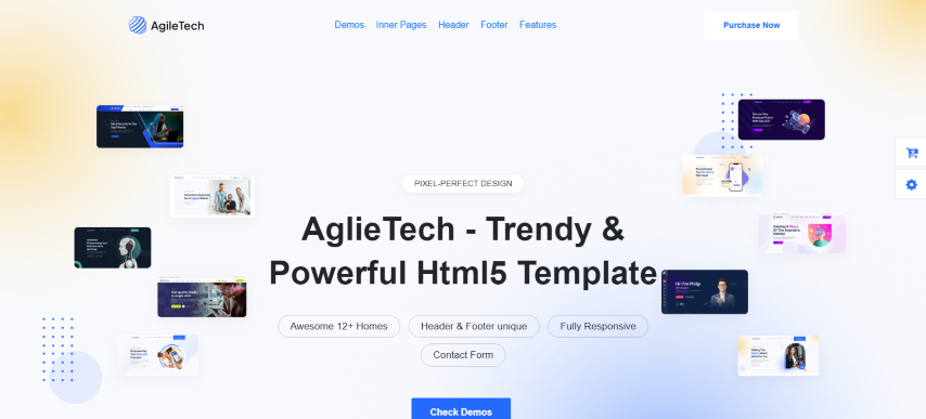 AgileTech - IT Solutions & Technology All Service Agency Html5 Template