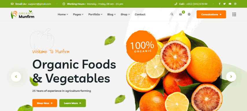 Munfirm v1.0 - Organic Food Store HTML Template