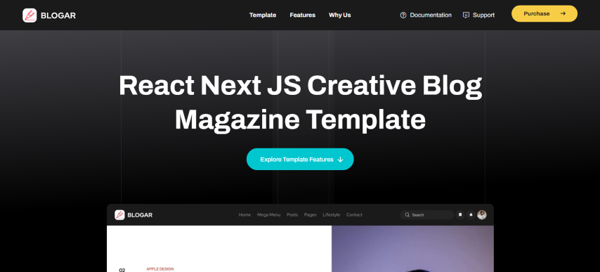 Blogar v1.0.3 - React Nextjs Blog and React Magazine Template